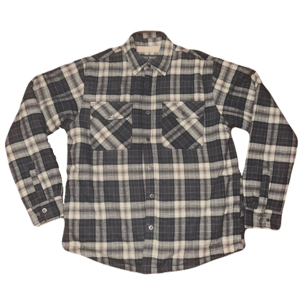Classic Plaid Button-Down Shirt / sweater for Men fur lining